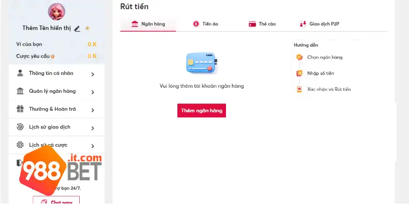 Quy trình để thực hiện giao dịch cơ bản cụ thể